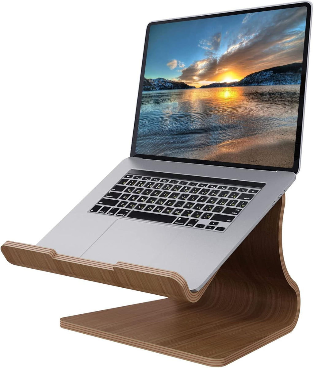 Wooden Laptop Stand, Walnut, Pack of 2 Y569