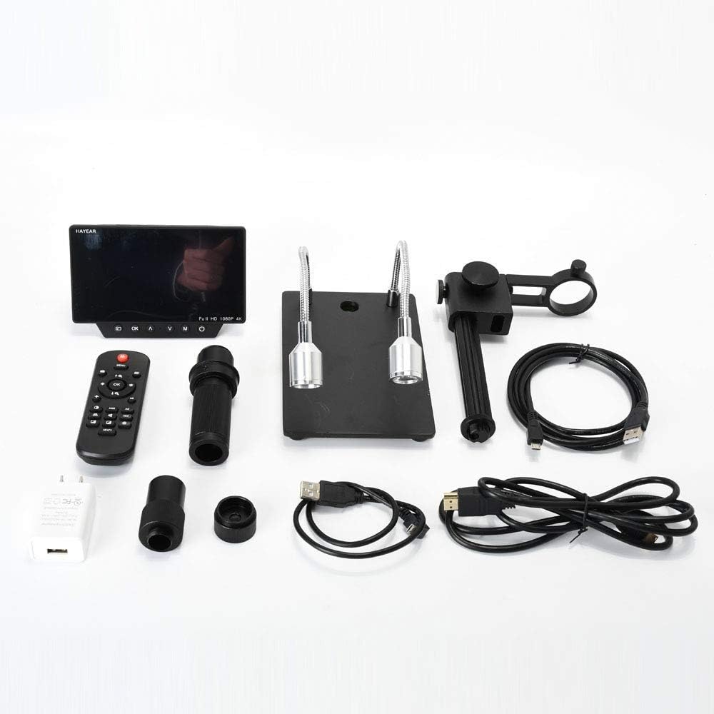 34MP 4K HDMI USB Microscope Camera with 5 Inch Display C-Mount Lens U848