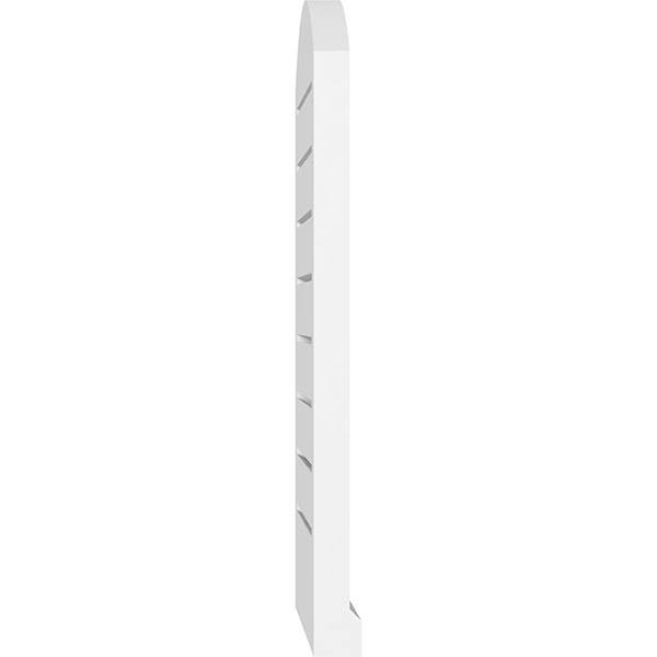 Arch Top Surface Mount PVC Gable Vent with Brickmould W31840