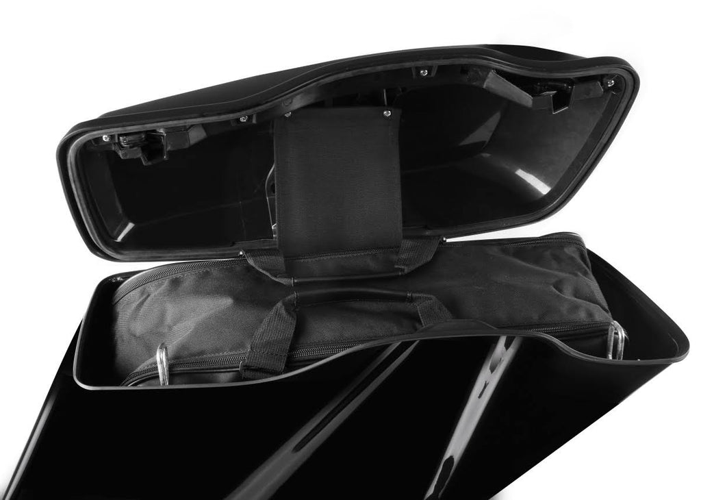 Black 19Ltr Side Case for Harley Road King A8543