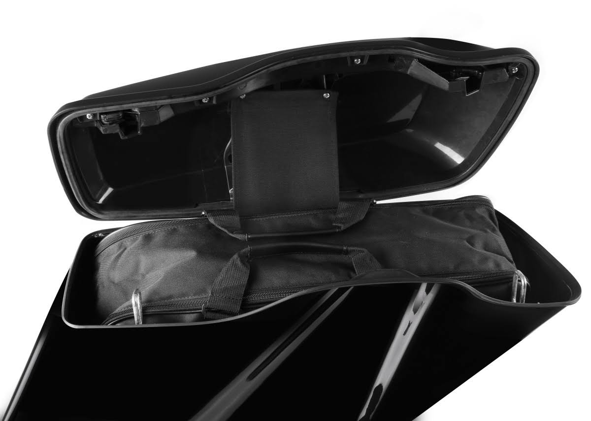 Black 19Ltr Side Case for Harley Road King A8543