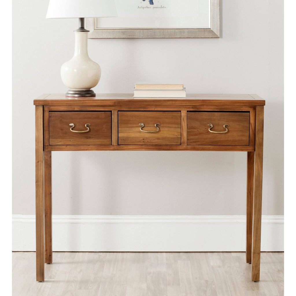 Oak Console with Storage Drawers G406262