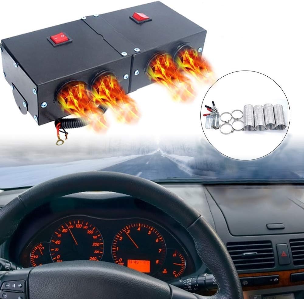 12V 500W Car Heater Fan Defrost Defogger, Pack of 2 A96205