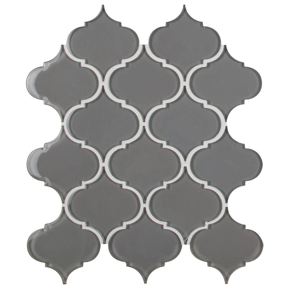 12.28 in. x 10.43 in. x 8mm Glass Mesh-Mounted Mosaic Tile P426