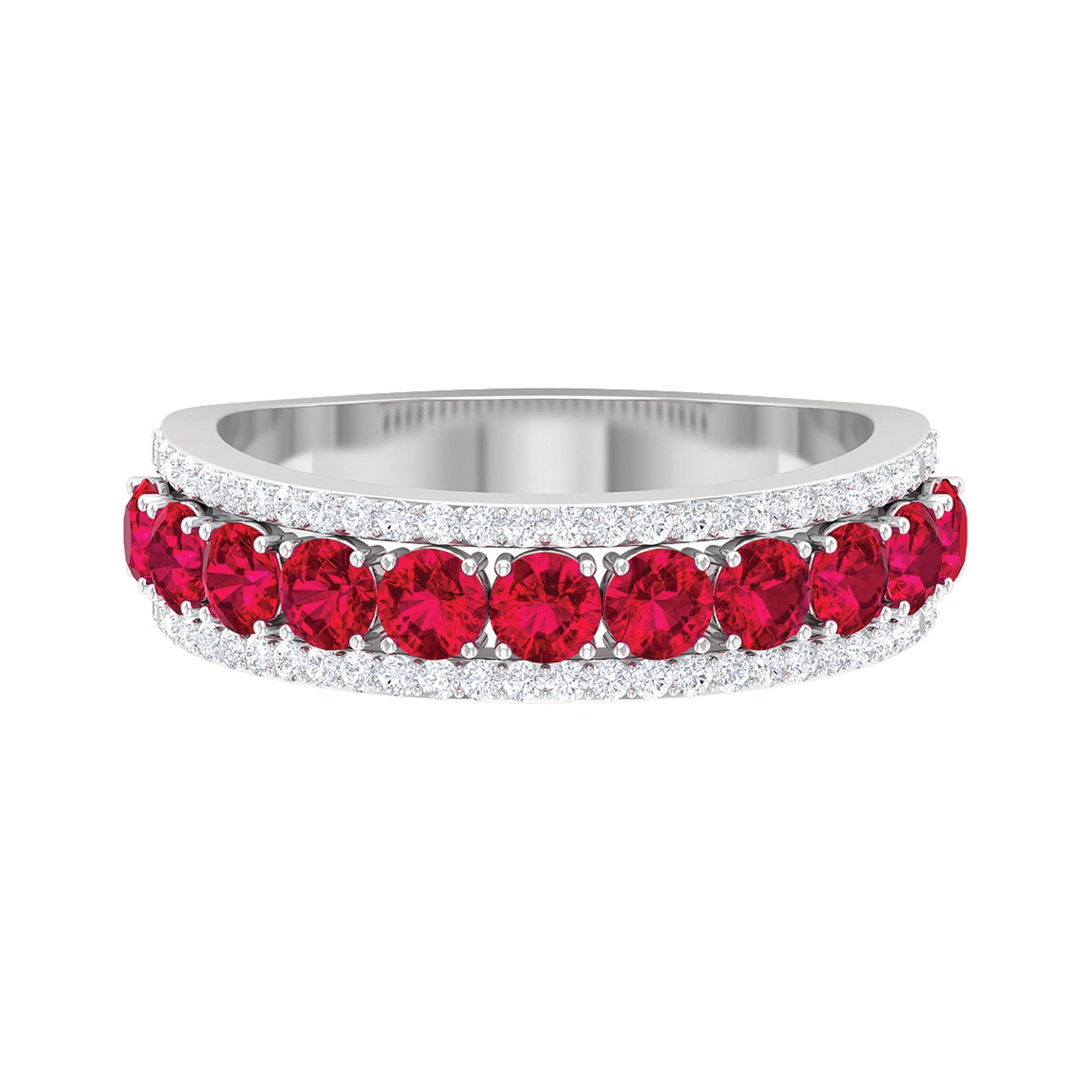 14K White Gold Anniversary Ring with Diamond Accent X23540