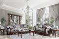 Gray Chenille Sofa and Loveseat J37682