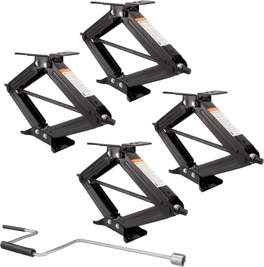 RV Scissor Jack 5000 LB Capacity Heavy Duty Leveling Jack 4-Pack N496038