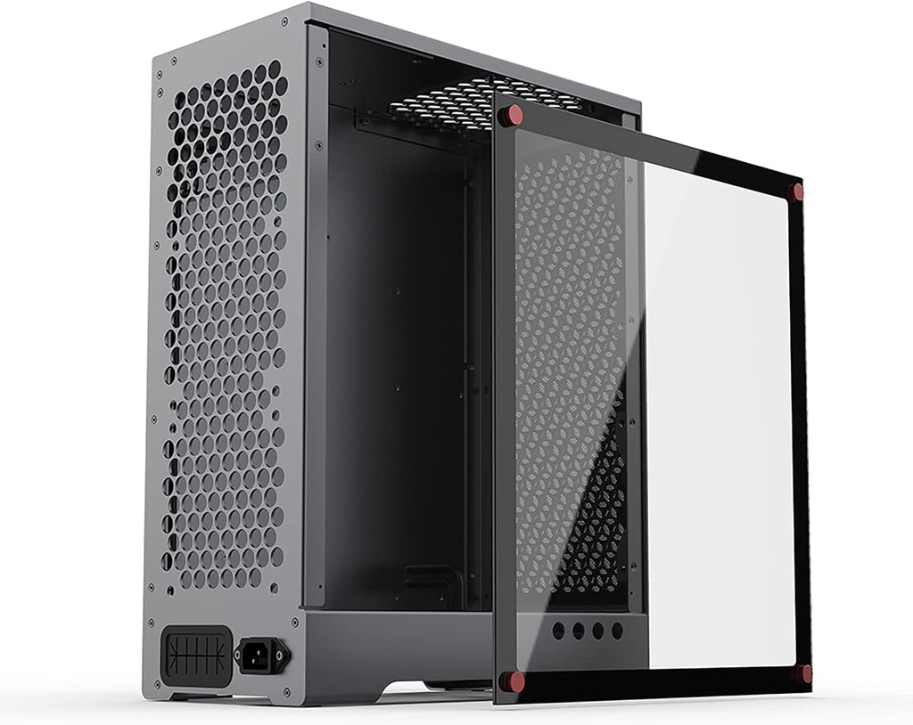 Aluminum Grey Mid Tower PC Case with Tempered Glass Window T502