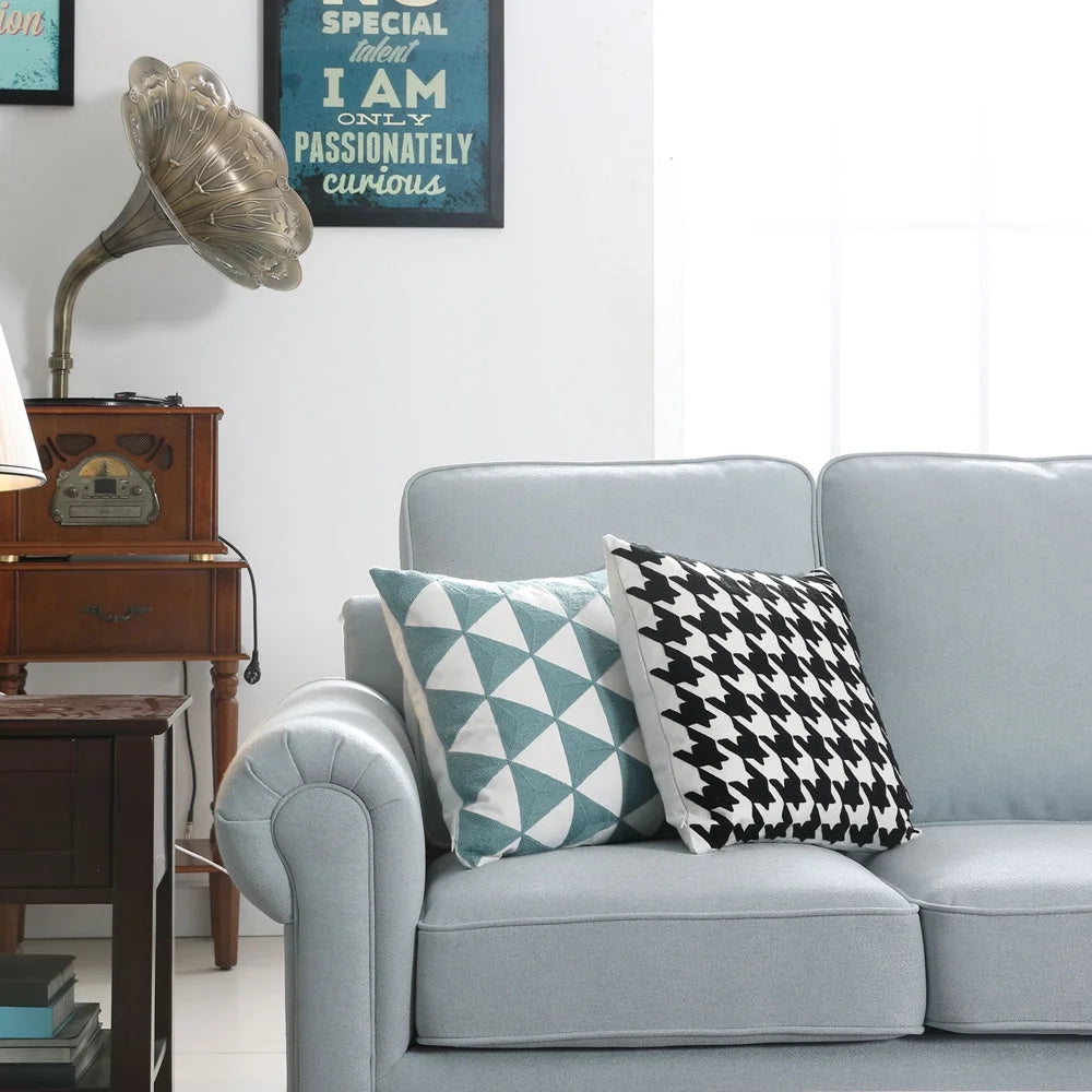 Linen Fabric Sectional Sofa Set, 3 Seater Loveseat P632