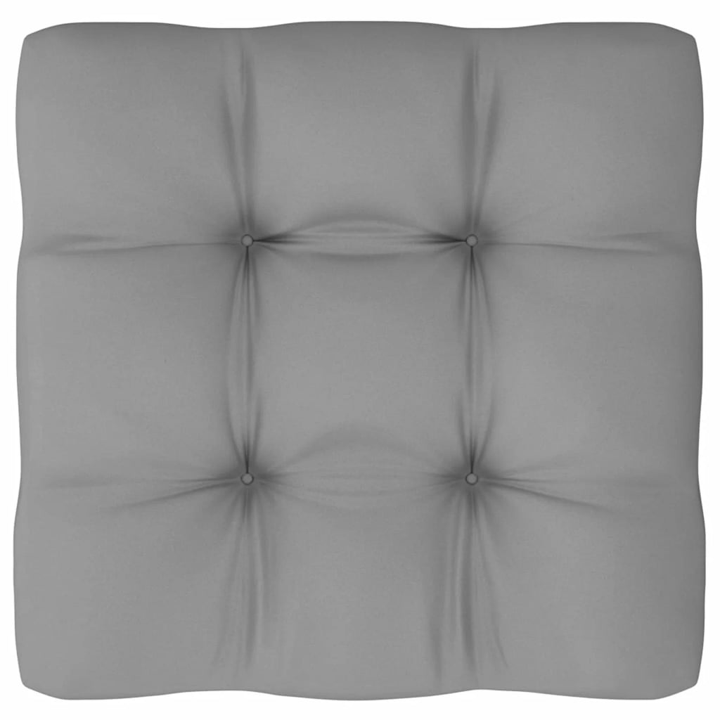 11 Piece Patio Lounge Set with Gray Cushion Pinewood Sectional Outdoor Furniture Set C926216