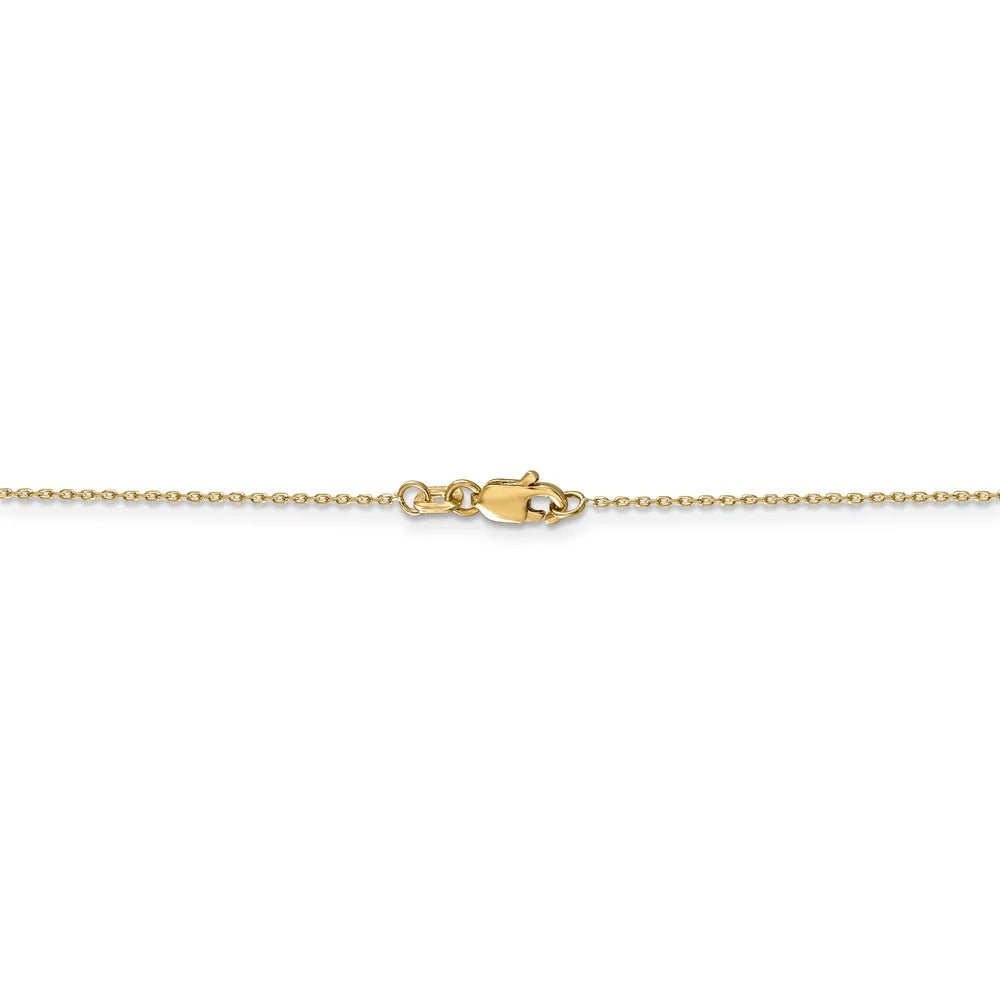 14k Yellow Gold Disc Necklace - 20 Inch N2305