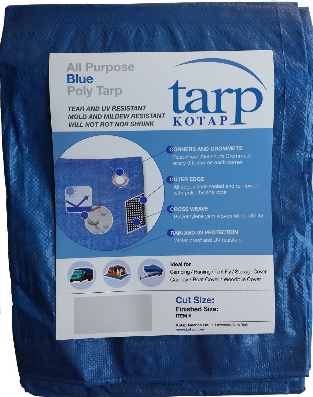 Blue 12-ft x 20-ft Poly Tarp O324