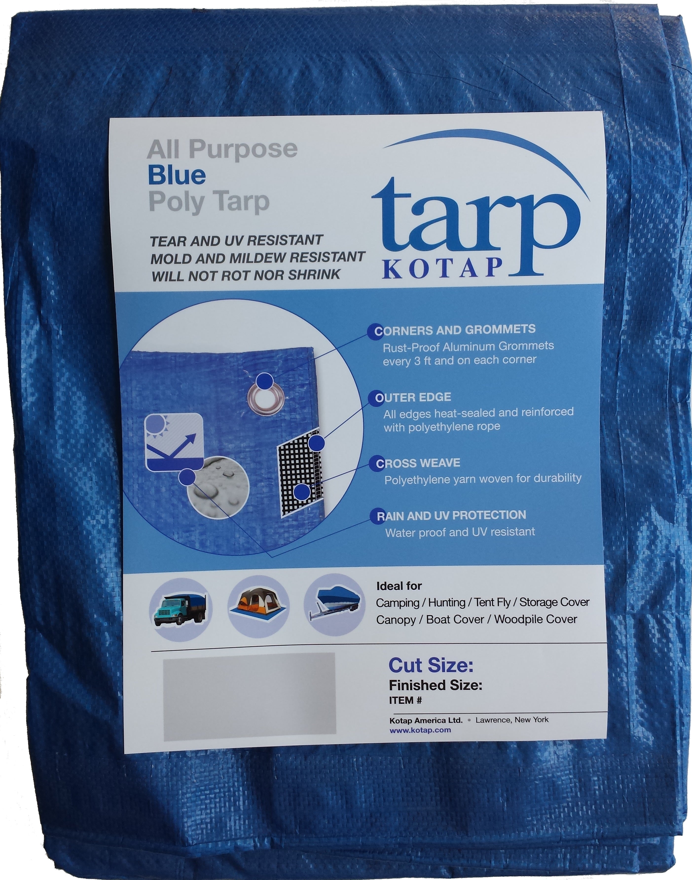 Blue 12-ft x 20-ft Poly Tarp O324
