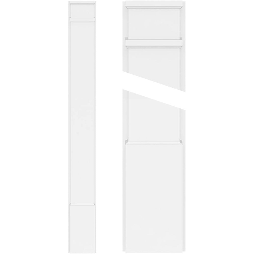 Smooth PVC Pilaster with Decorative Capital and Base (Pair) C938851