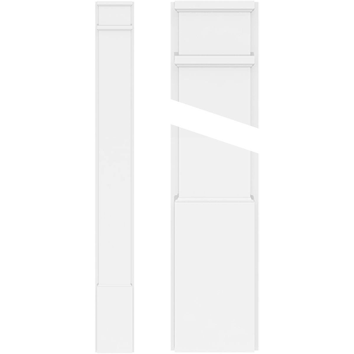 Smooth PVC Pilaster with Decorative Capital and Base (Pair) C938851