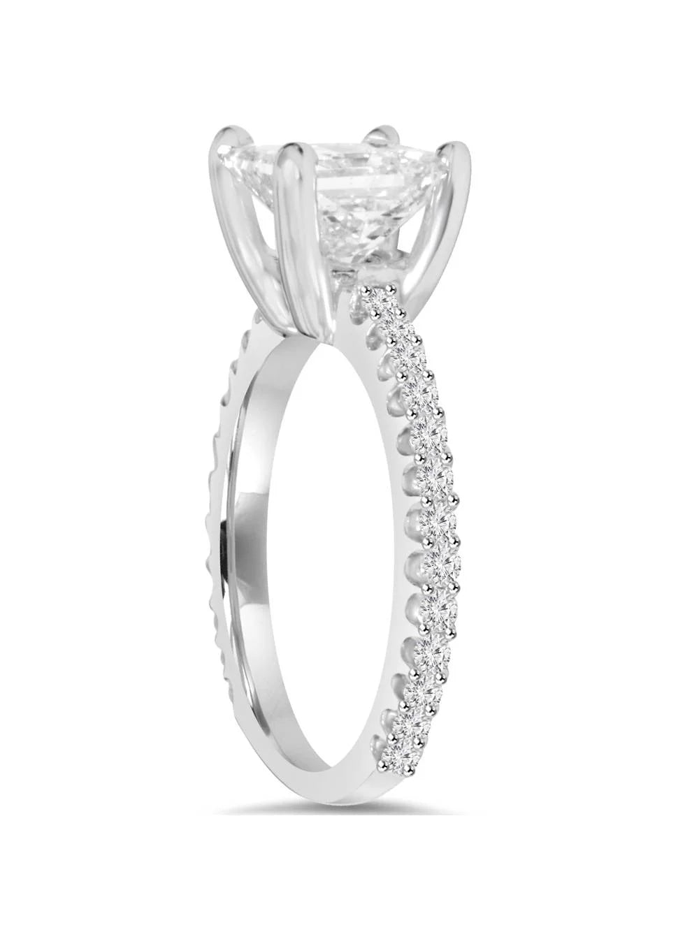 14K White Gold Diamond Engagement Ring Z86666