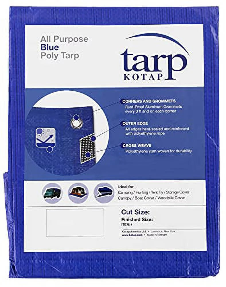 Blue 12-ft x 20-ft Poly Tarp O324