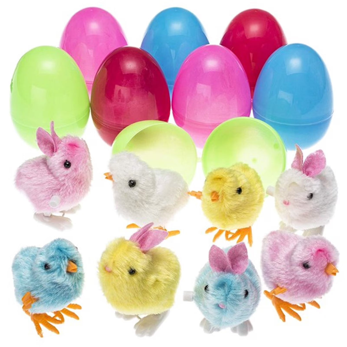 8Pcs Plastic Wind Up Toy Surprise Egg E57609