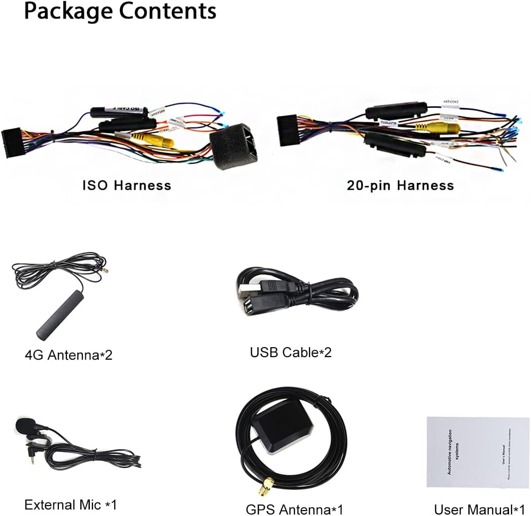 8 Inch Touch Screen Car Stereo with 4GB RAM 64GB ROM M19500