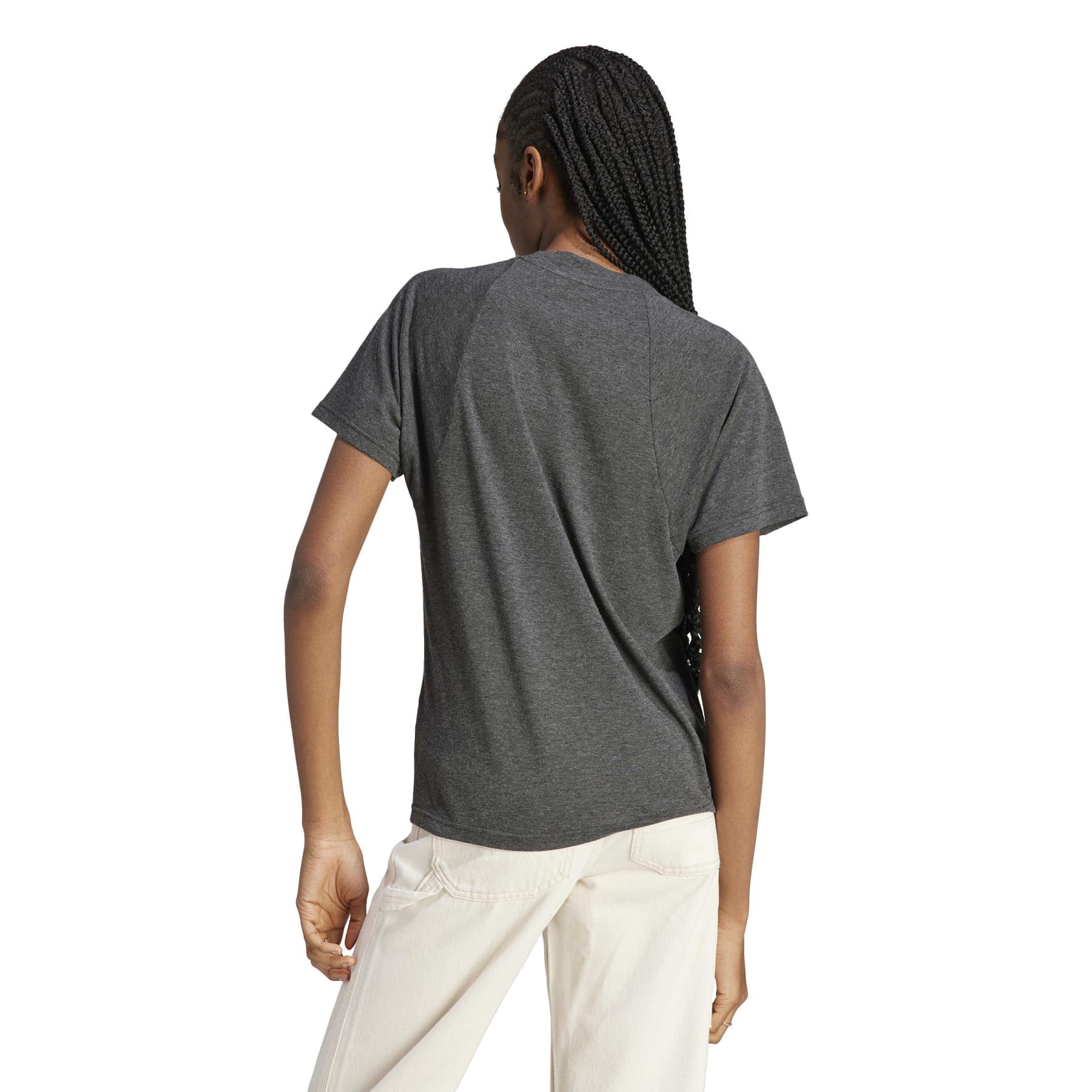 Black Melange Grey Three Tee R4498
