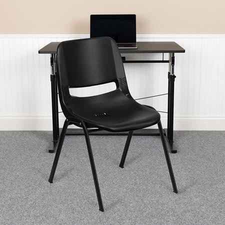Black Ergonomic Stack Chair S415