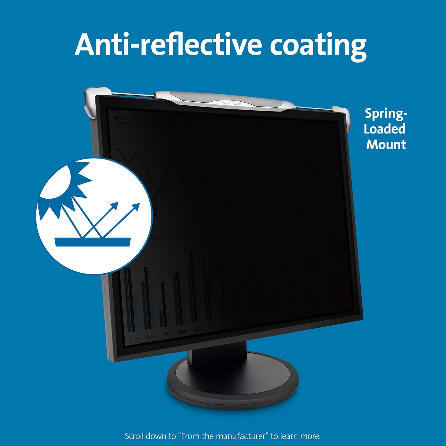 Privacy Screen for 25-Inch to 27-Inch Widescreen 16:10 and 16:9 Monitors I120
