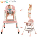 Pink 4-in-1 Baby Highchair with Five-Point Snap Button B412