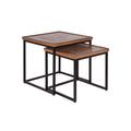 Mango Wood u0026 Iron Nesting Tables (Set of 2) - Brown B85385