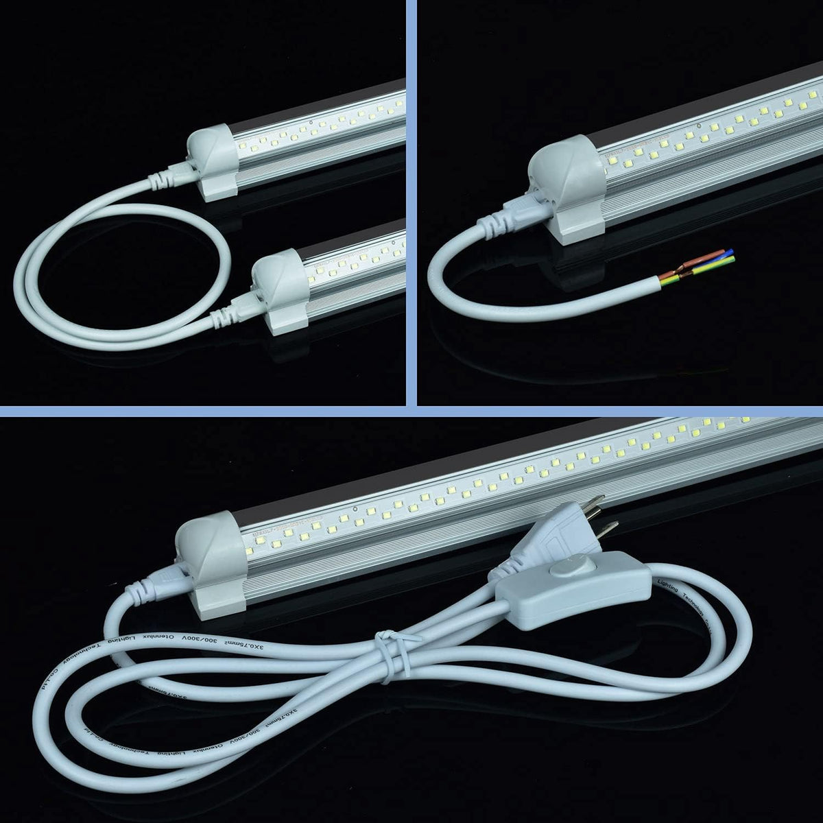 10 Pack 4FT 50W 7200LM 5000K Linkable LED Shop Light A25690