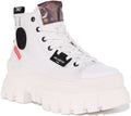 White Vegan Canvas Ankle Boot Size 7 F963590