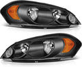 Chrome Housing Amber Reflector Clear Lens Headlight Assembly I66435