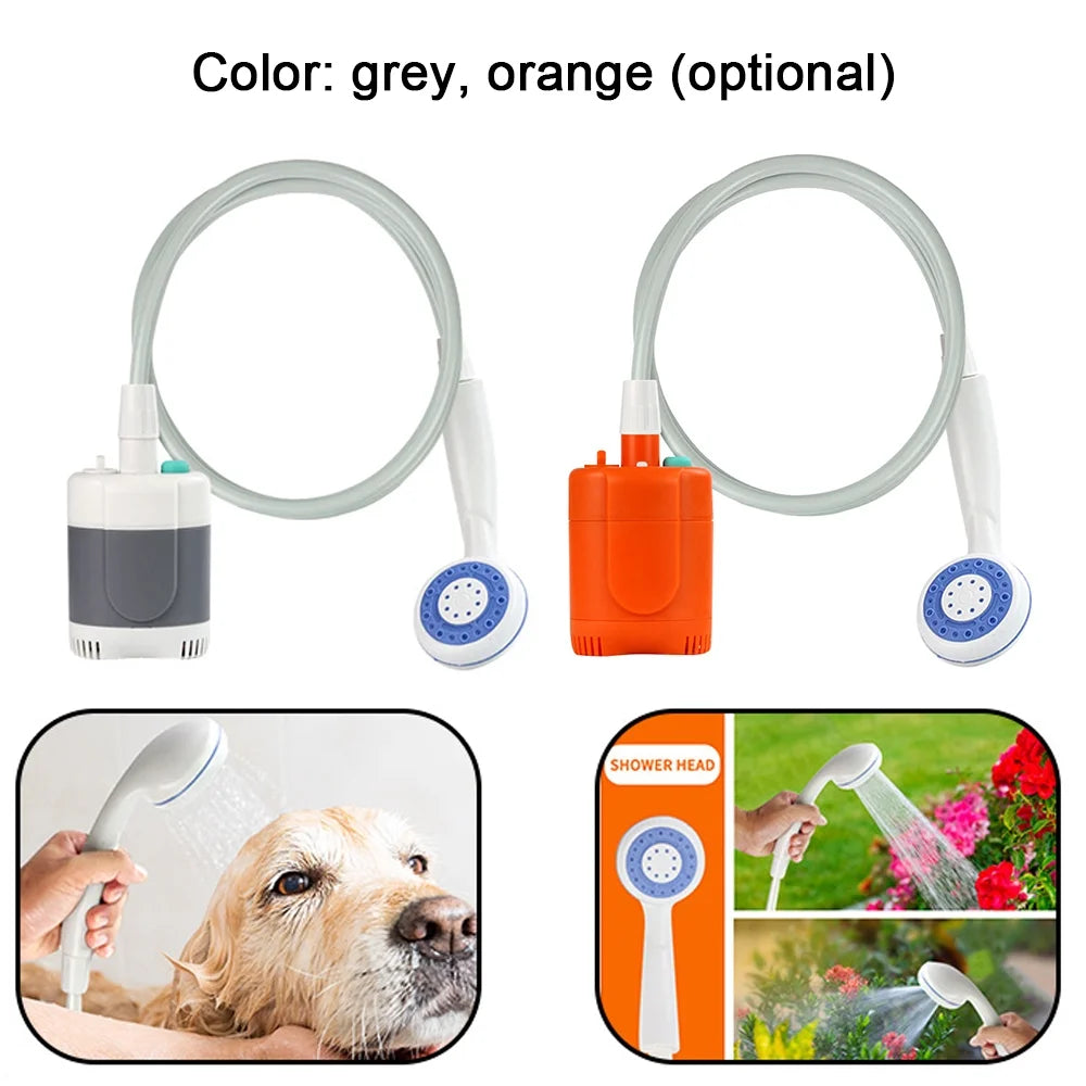 Portable Shower Camping Shower Handheld Electric USB Rechargeable Showerhead U65337