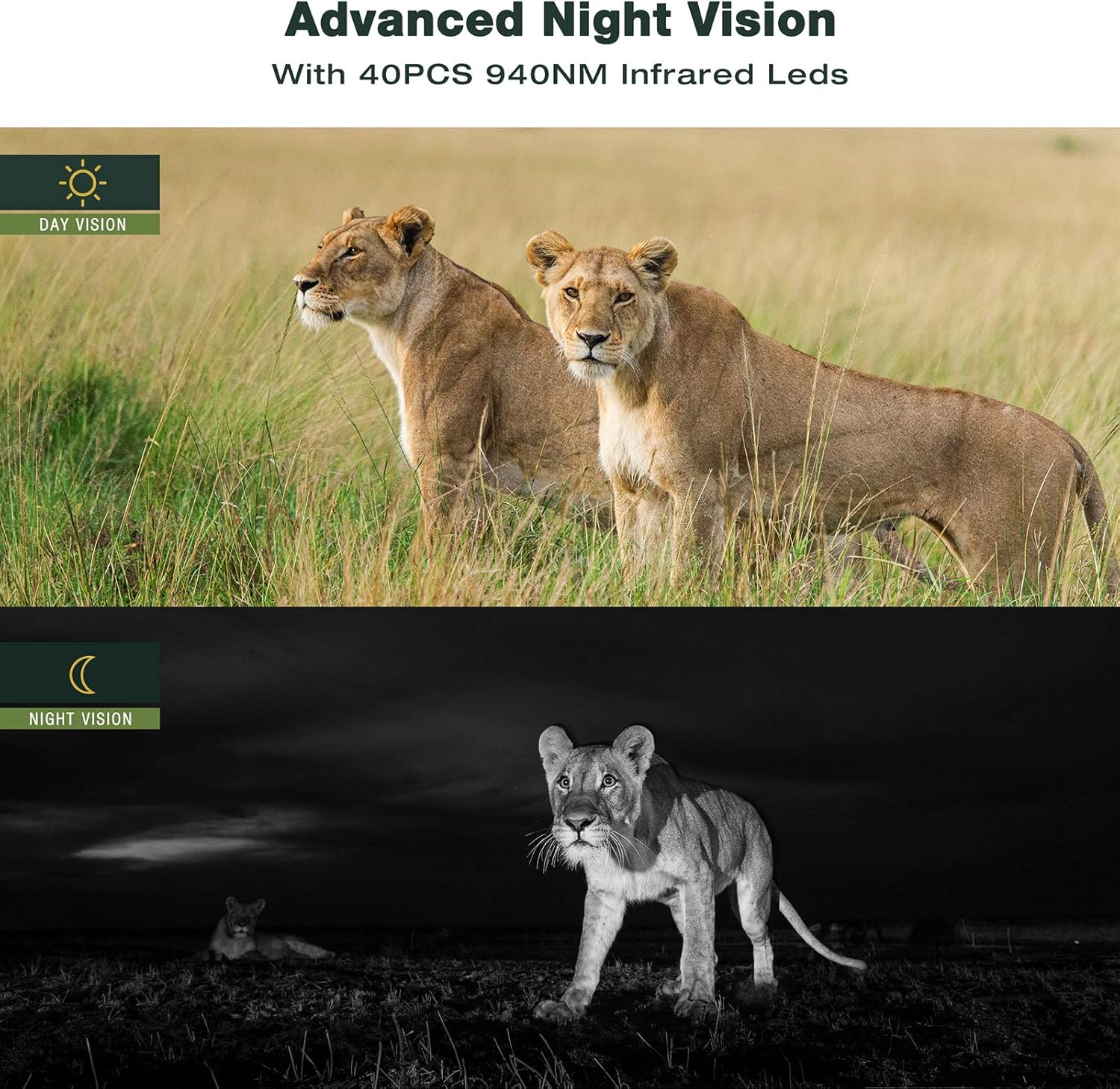 4K WiFi 30MP Trail Camera with 940nm No-Glow IR LEDs Night Vision 0.2s Motion Activated Waterproof IP66 J147