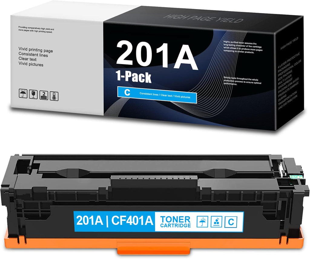 Cyan 201A CF401A Toner Cartridge for HP Color Pro M252dw M252n MFP M277n M277dw M274n Printer Q812