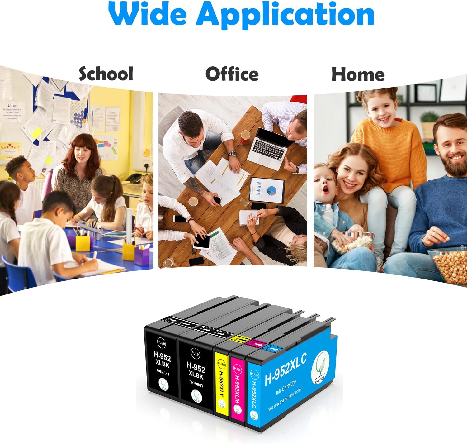 Compatible Ink Cartridges for HP 952 952XL Replacement High Yield 5 Pack F856431