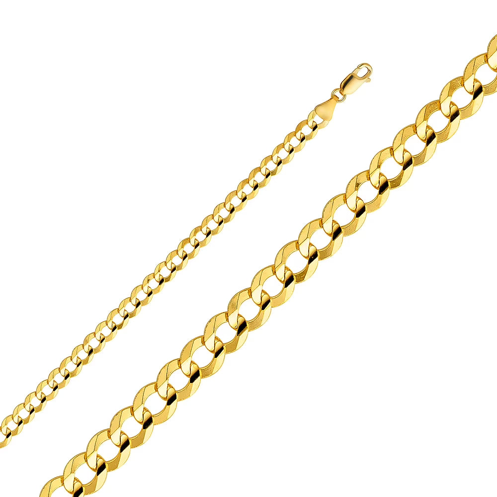 14k Yellow Gold Light Cuban Chain Necklace (24 inch) L468868