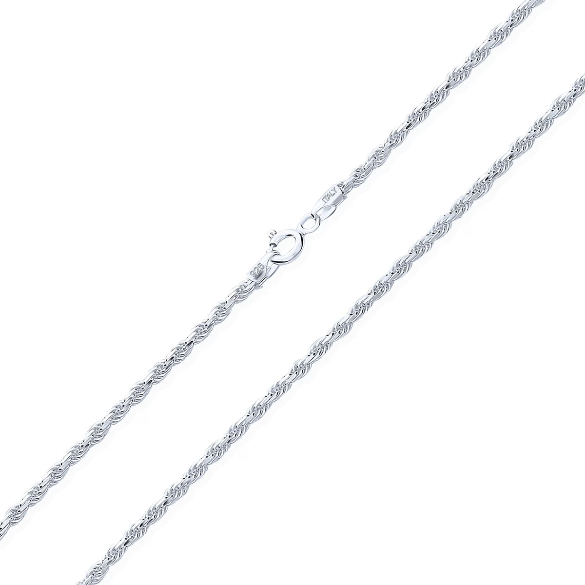 Sterling Silver Rope Link Chain Necklace A3537