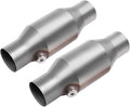 2 Pack 2.5" Inlet/Outlet Universal Catalytic Converters with O2 Port Q43593