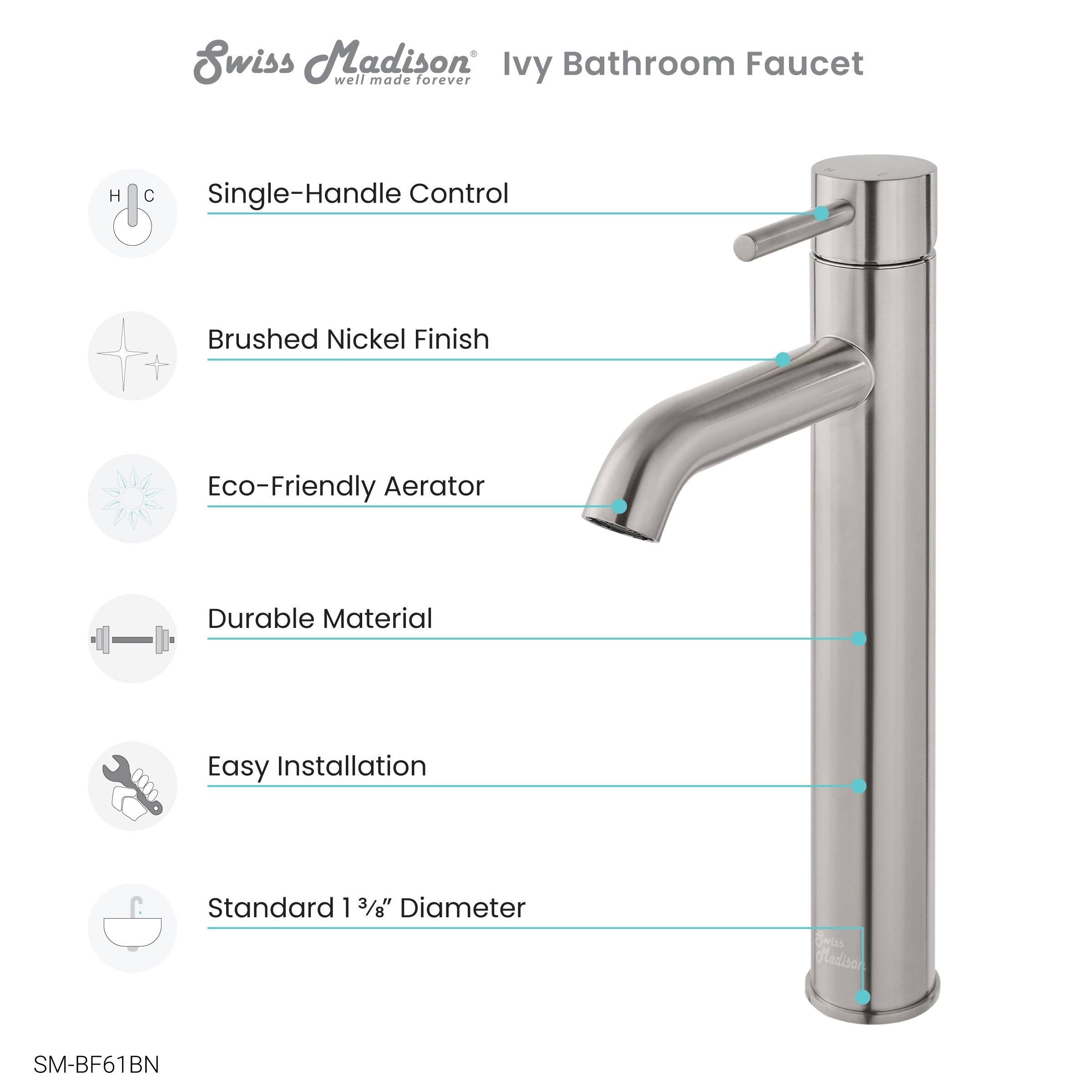 Brushed Nickel Bathroom Faucet A664
