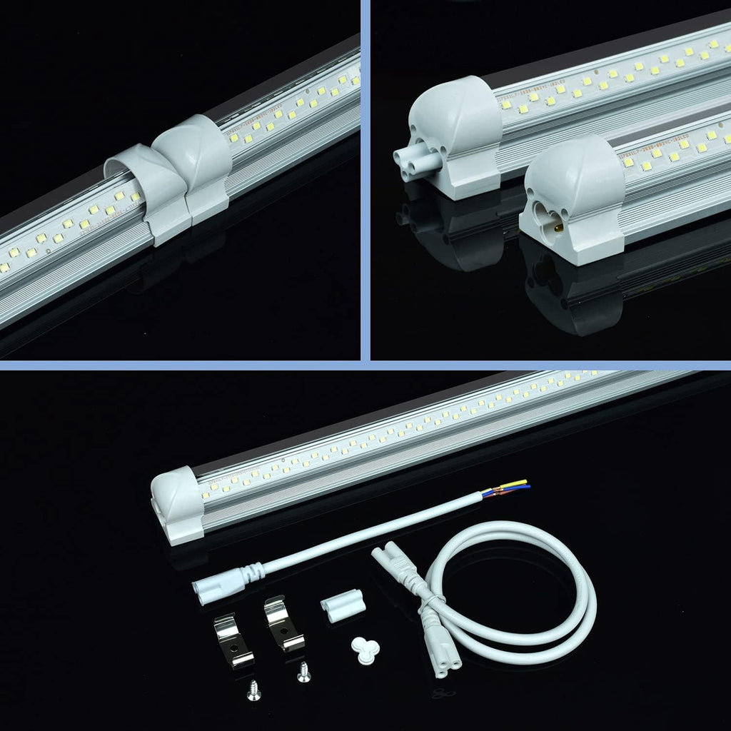 10 Pack 4FT 50W 7200LM 5000K Linkable LED Shop Light A25690