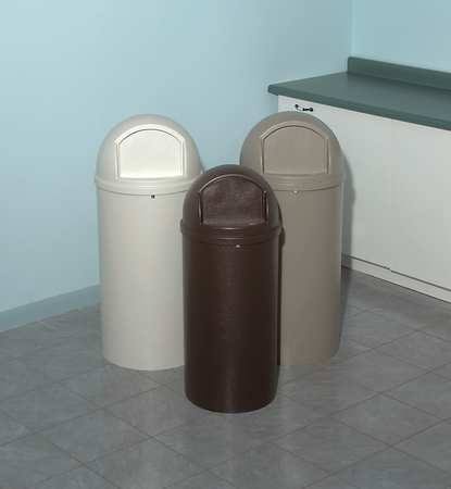 White Round Trash Can J5710