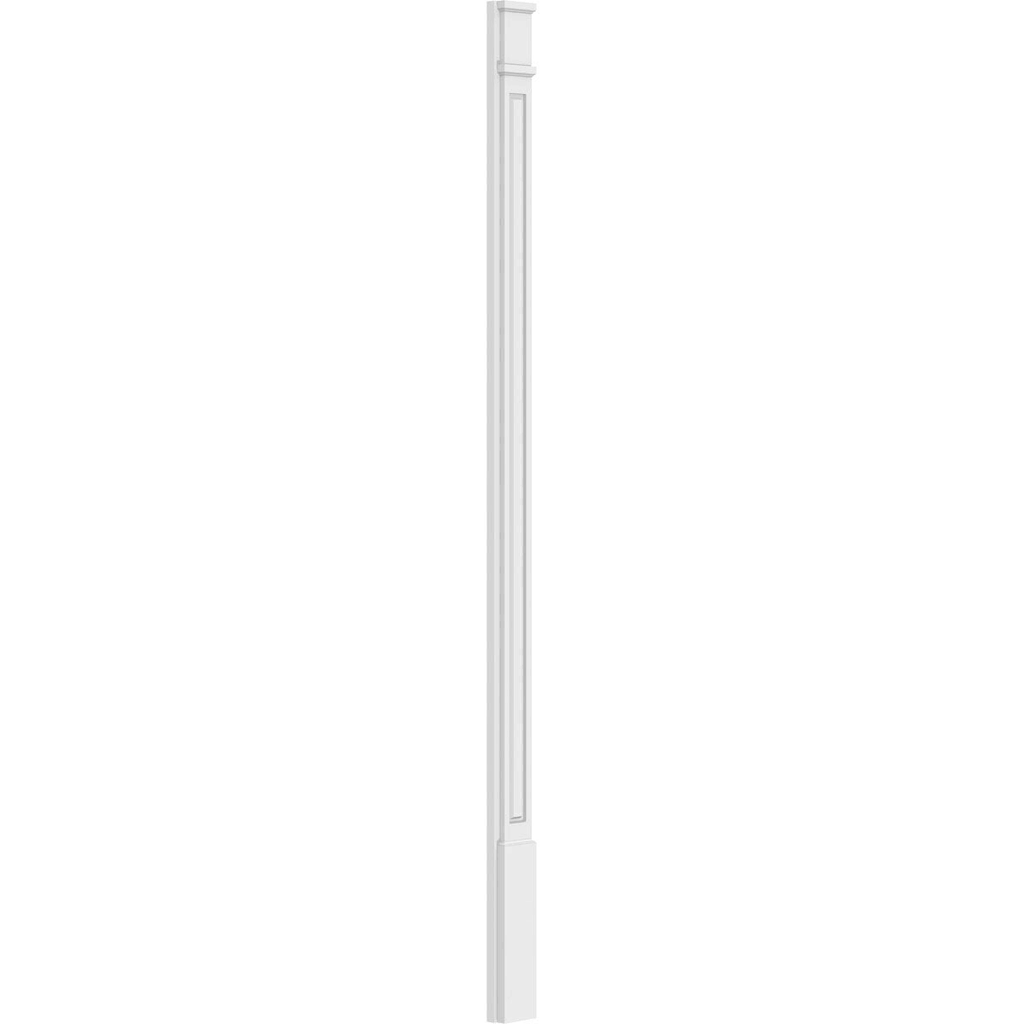 6x22W x 120x22H Raised Panel PVC Pilaster with Capital & Base K96124