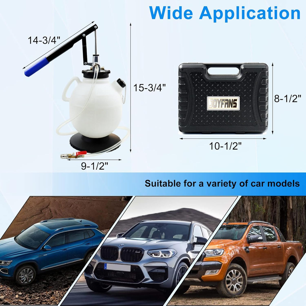 7.5 Liter Manual Transmission Fluid Pump with 15PCS ATF Adapters V1705