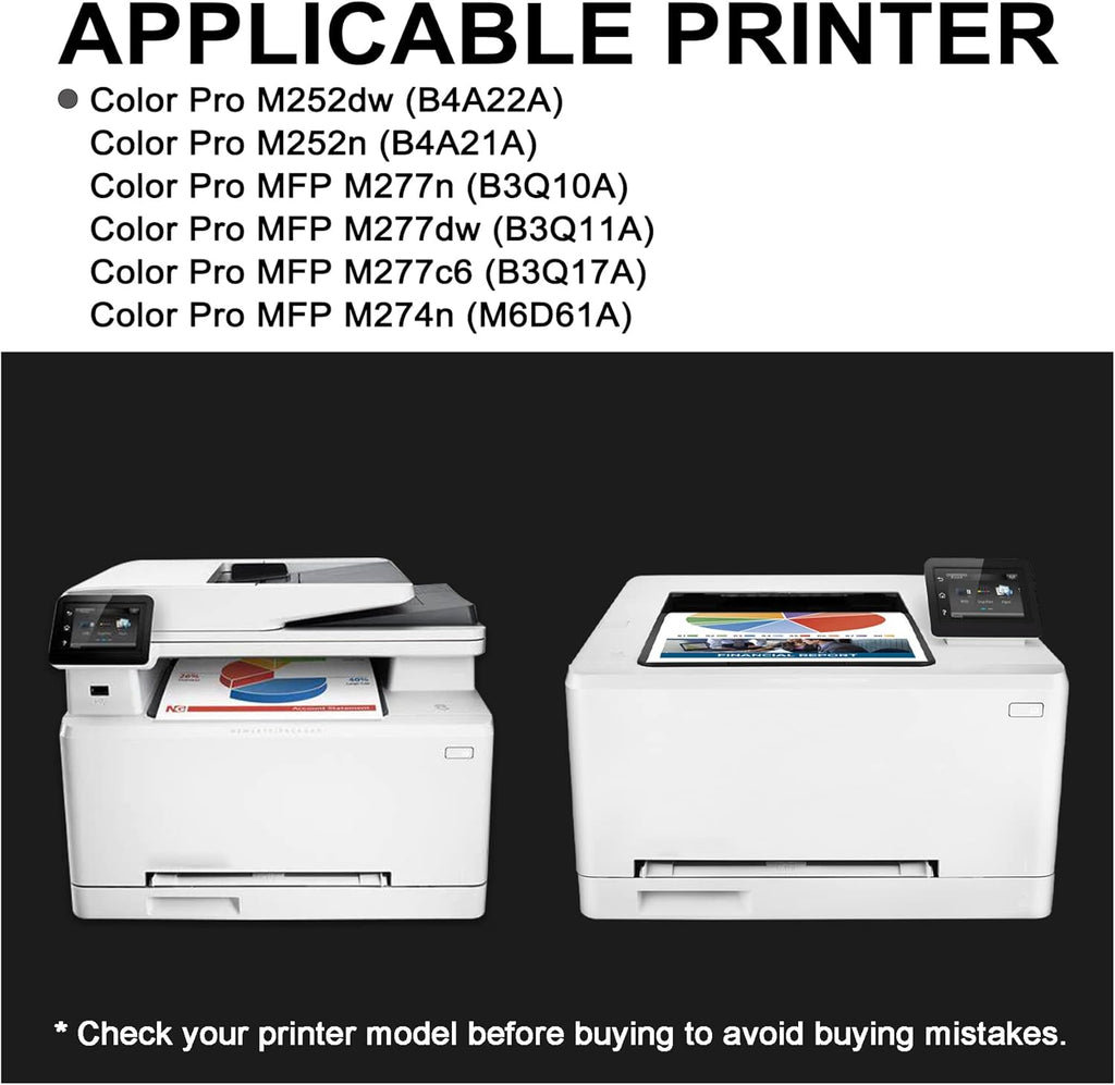 Cyan 201A CF401A Toner Cartridge for HP Color Pro M252dw M252n MFP M277n M277dw M274n Printer Q812