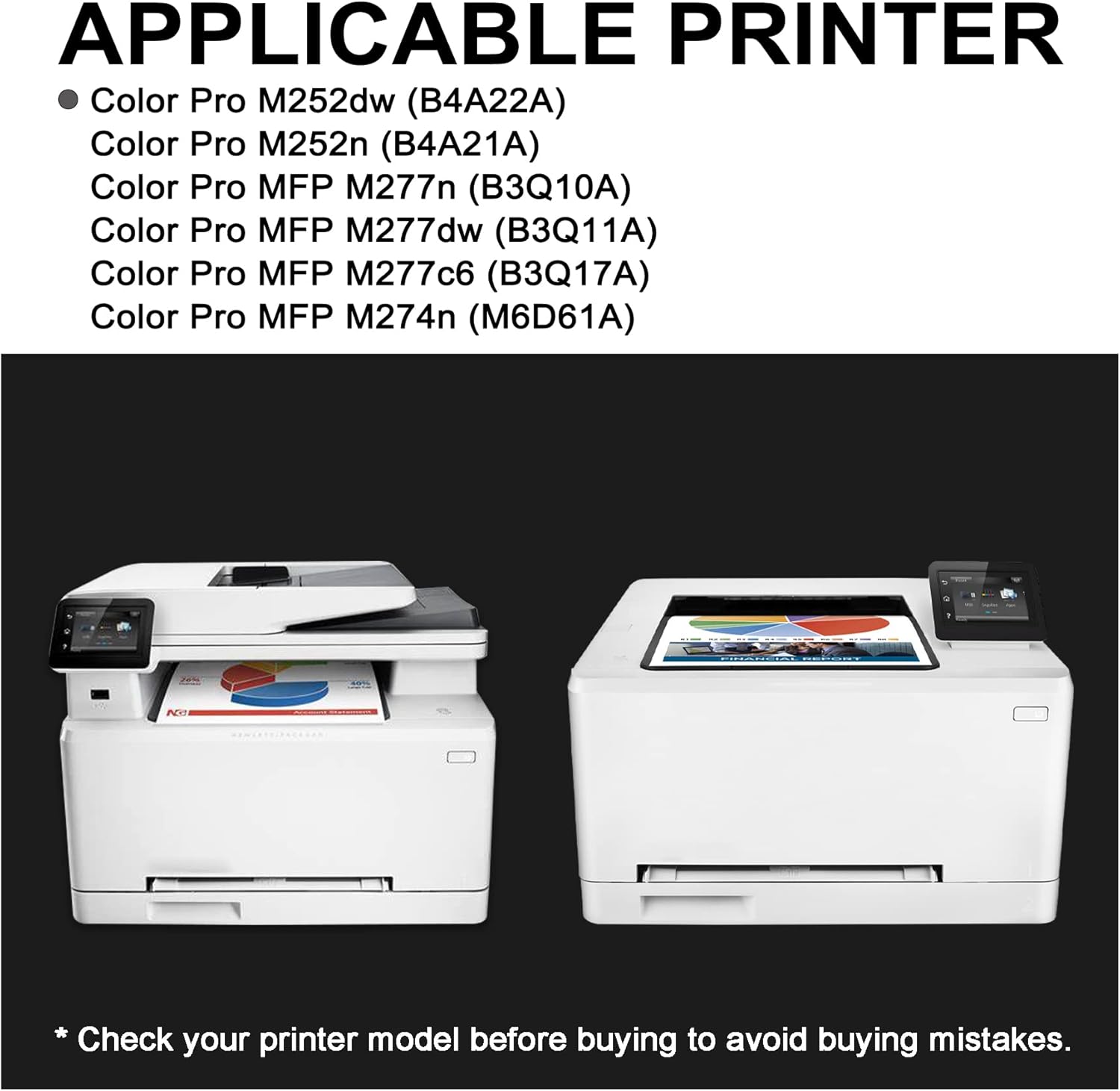 Cyan 201A CF401A Toner Cartridge for HP Color Pro M252dw M252n MFP M277n M277dw M274n Printer Q812