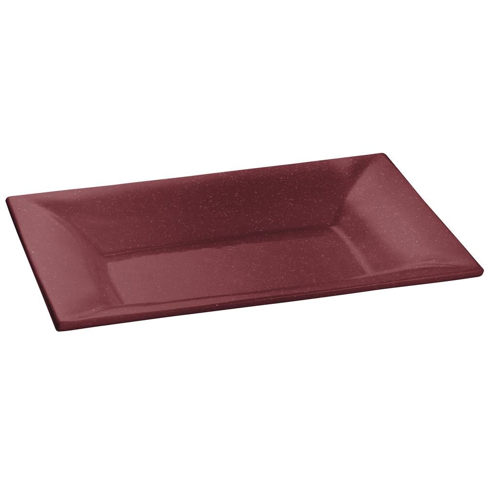 Maroon Speckle Cast Aluminum Rectangular Platter B819237