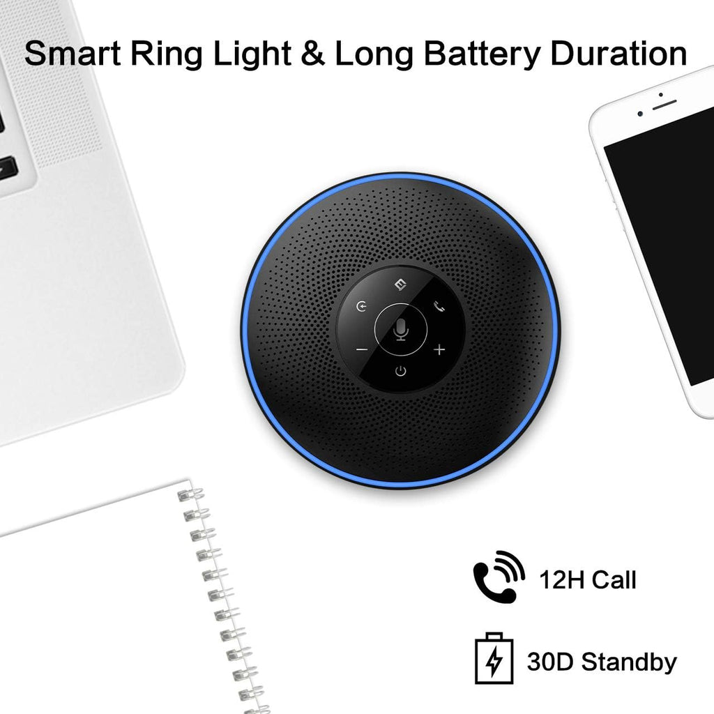 Wireless Speakerphone with 360° Voice Pick-up and 8 AI Noise Cancellation Mics A849