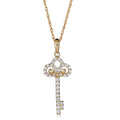 10K Yellow Gold Key Pendant Necklace with 18" Chain K859