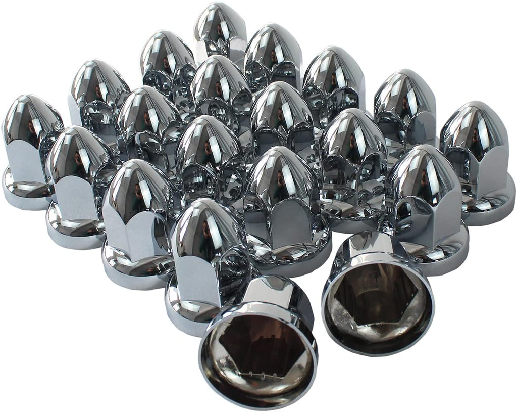 33mm Chrome ABS Plastic Lug Nut Covers with Flange for Semi Truck (60) L850638