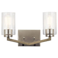 Two Light Bath Distressed Antique Gray I2038